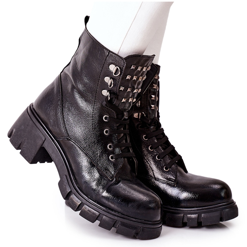 Cizme pentru femei Trappers Glany Black Clethra negru