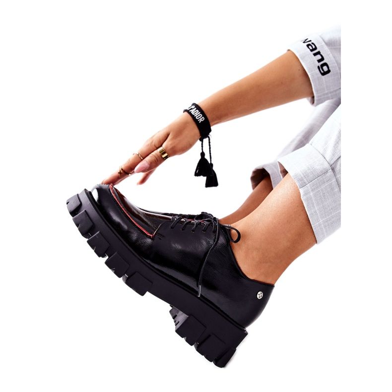 Încălțăminte din piele pentru femei Maciejka Black 5074A-01 negru