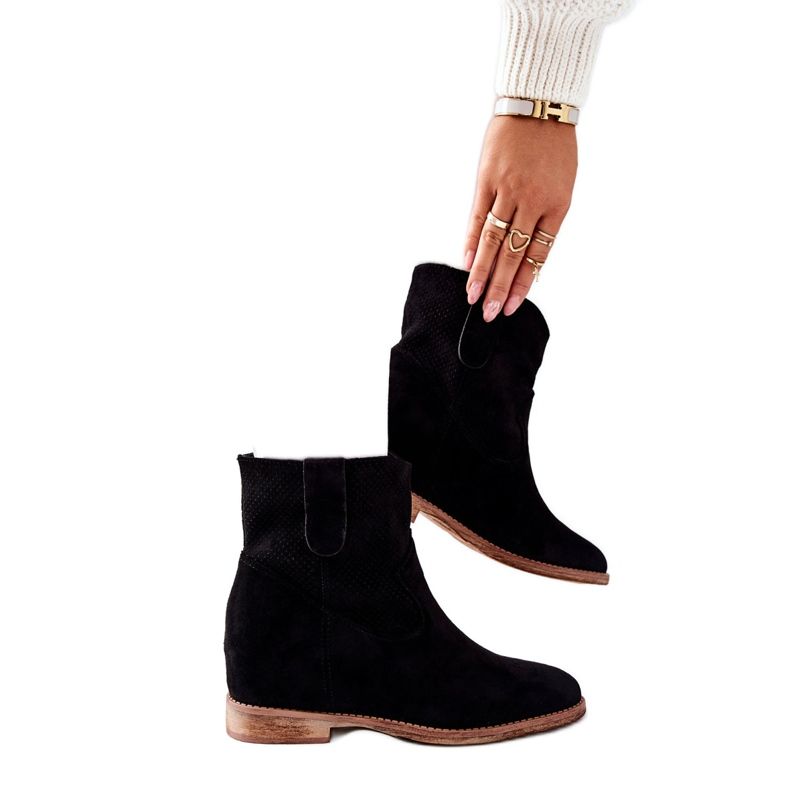 PG1 Cizme negre din piele de căprioară negru PG1 Cizme negre din piele de căprioară negru