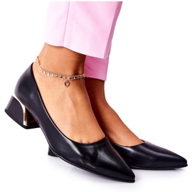 S.Barski Pompele elegante din piele Samira neagră negru S.Barski Pompele elegante din piele Samira neagră negru