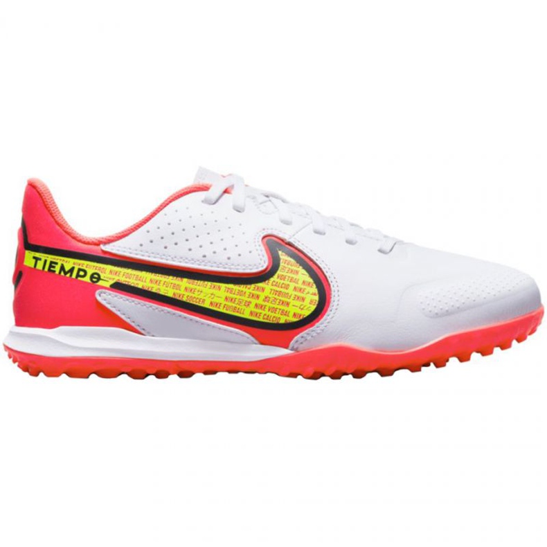 Pantofi de fotbal Nike Tiempo Legend 9 Academy Tf Jr DA1328 176 alb alb