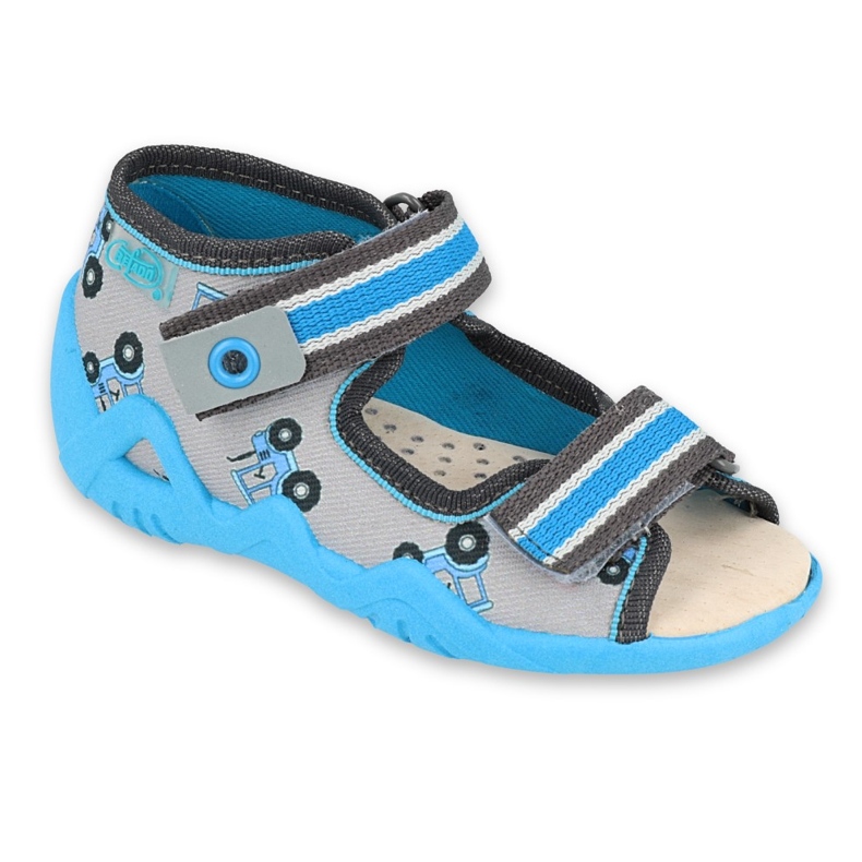 Pantofi pentru copii Befado galbeni 350P027 albastru gri
