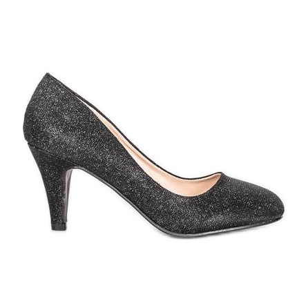 Pompă neagră pe toc stiletto Daisy negru