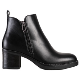 Seastar Cizme negre clasice cu fermoar negru Seastar Cizme negre clasice cu fermoar negru