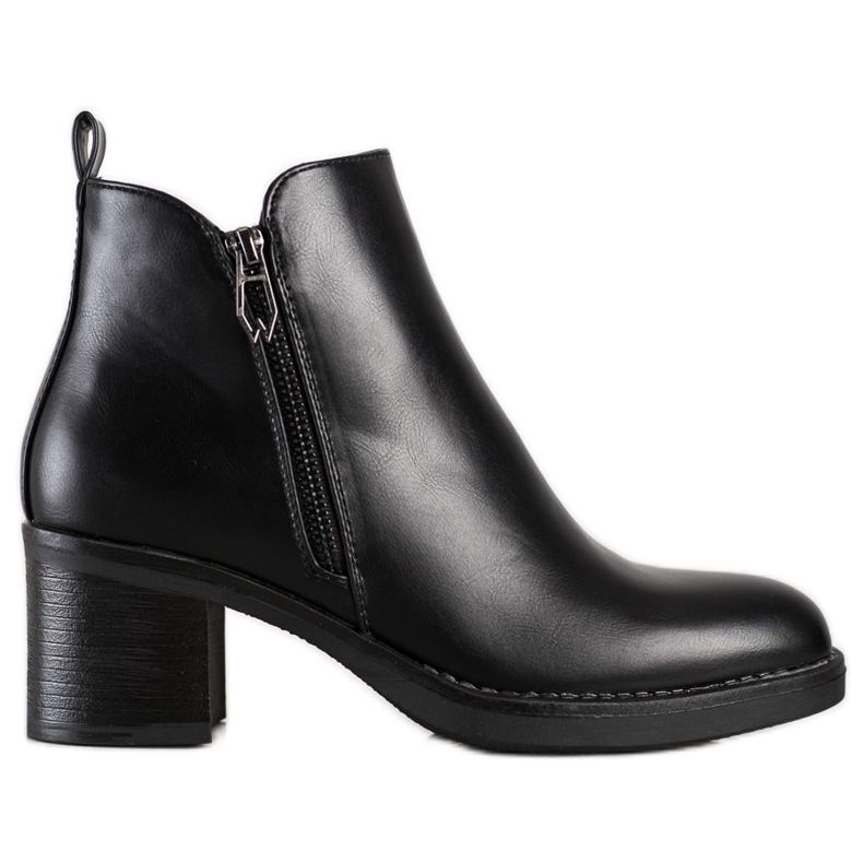 Seastar Cizme negre clasice cu fermoar negru Seastar Cizme negre clasice cu fermoar negru