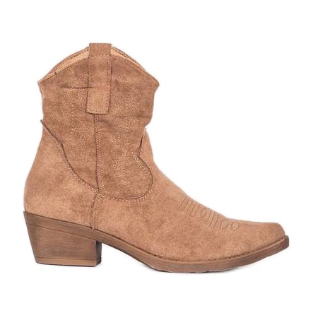 Cizme de cowboy bej de la Bowie Cizme de cowboy bej de la Bowie