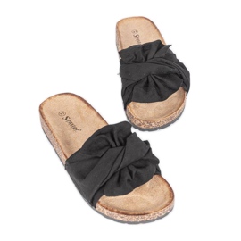 Papuci negri cu arc de plăcere Step Of Pleasure negru Papuci negri cu arc de plăcere Step Of Pleasure negru