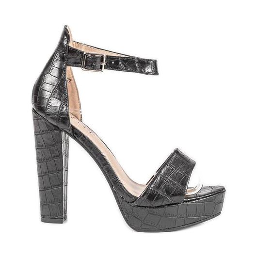 Sandale negre pe postarea Dolores negru