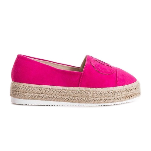 Espadrile roz pe platforma Pretty Woman