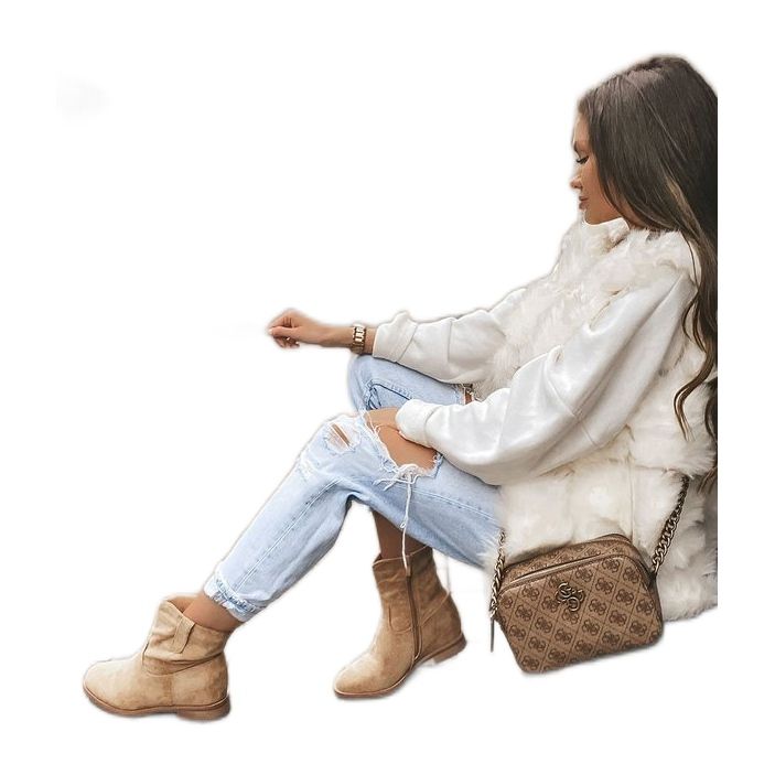 Botine bej de la Venicia Botine bej de la Venicia