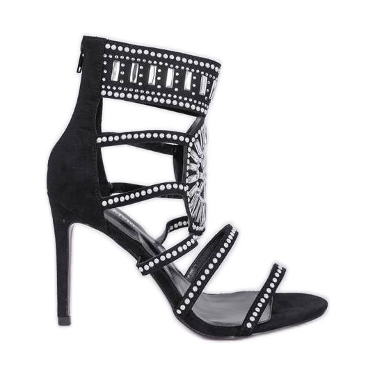 Sandale negre pe toc stiletto de la Tisha negru