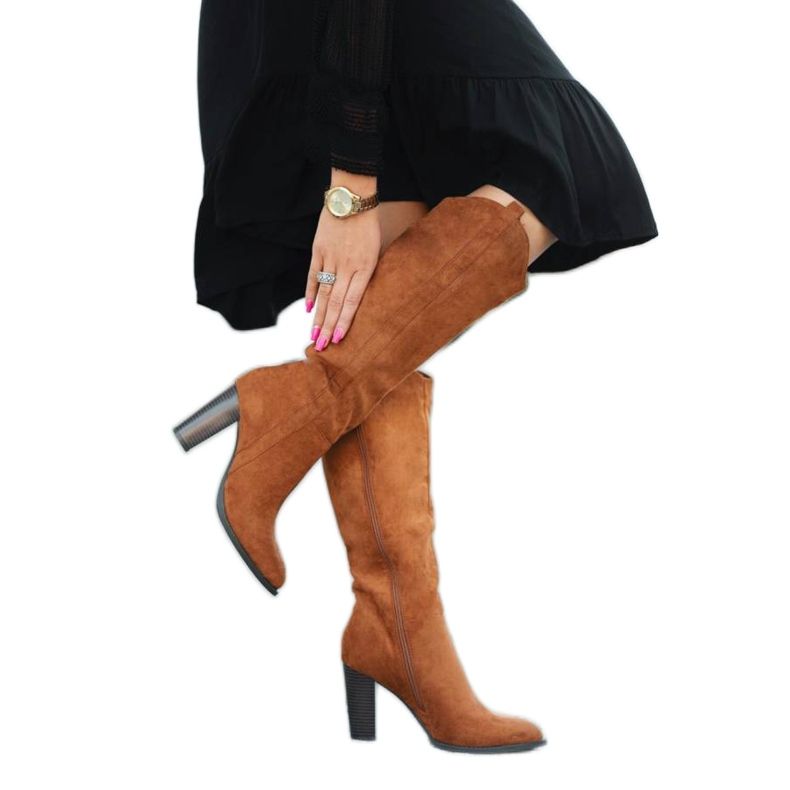 Cizme de cămilă pe postul Eve maro gri Cizme de cămilă pe postul Eve maro gri