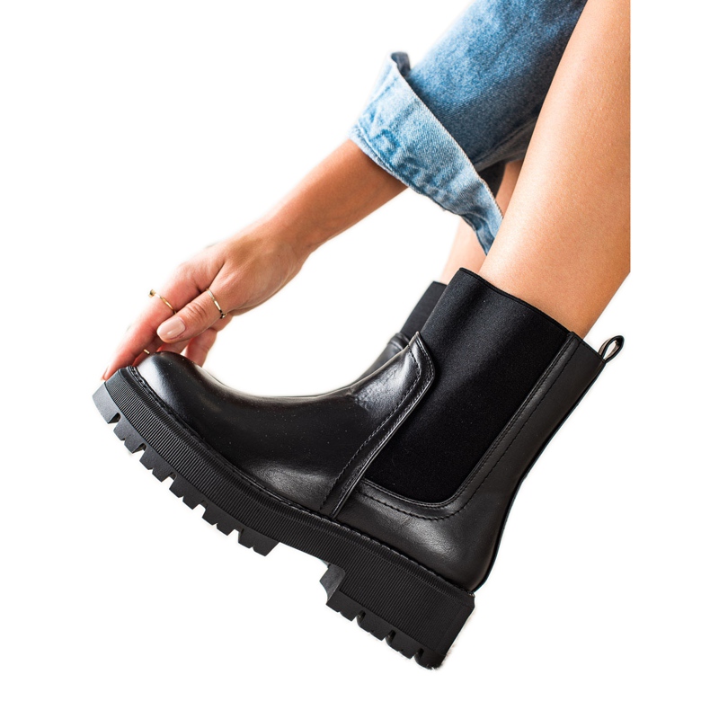 Seastar Cizme Chelsea pe platforma modei negru Seastar Cizme Chelsea pe platforma modei negru