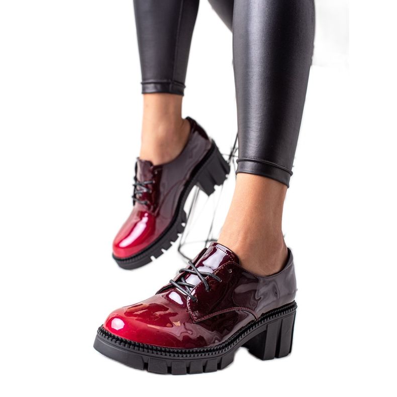 S. BARSKI Pantofi lăcuți S.BARSKI roșu