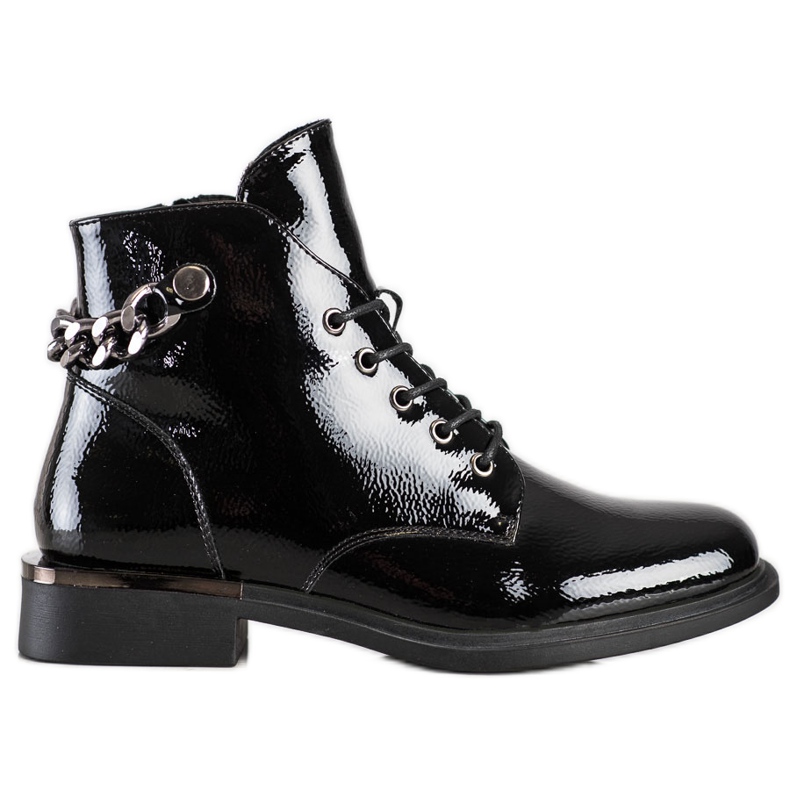 Cizme elegante lăcuite de Sergio Leone negru