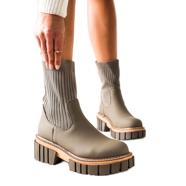 Seastar Ghete Ghete Jodhpur cu șosete bej verde