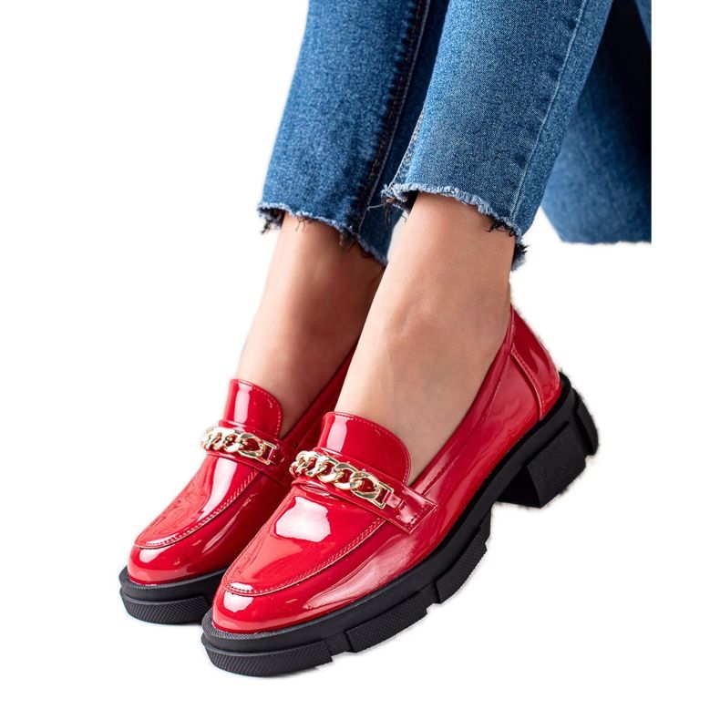 Goodin Mocasini roșii de modă roșu Goodin Mocasini roșii de modă roșu