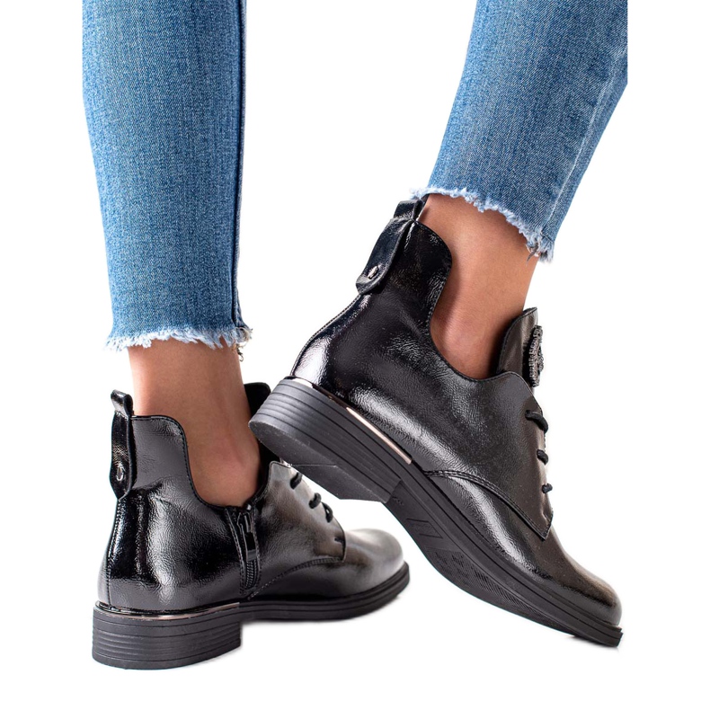 Ghete scurte cu izolație Sergio Leone negru Ghete scurte cu izolație Sergio Leone negru