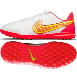 Ghete de fotbal Nike Tiempo Legend 9 Club Tf Jr DA1334 176 alb alb Ghete de fotbal Nike Tiempo Legend 9 Club Tf Jr DA1334 176 alb alb
