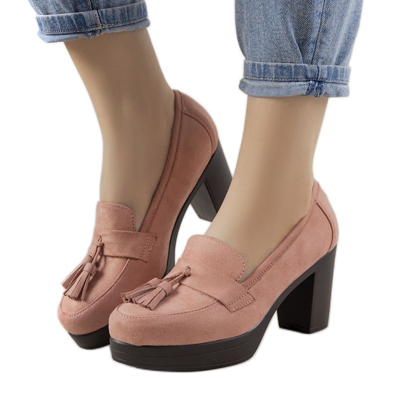 Mocasini roz pe postarea Himmel Mocasini roz pe postarea Himmel