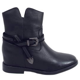 Cizme negre cu toc ascuns HQ239 Negru Cizme negre cu toc ascuns HQ239 Negru