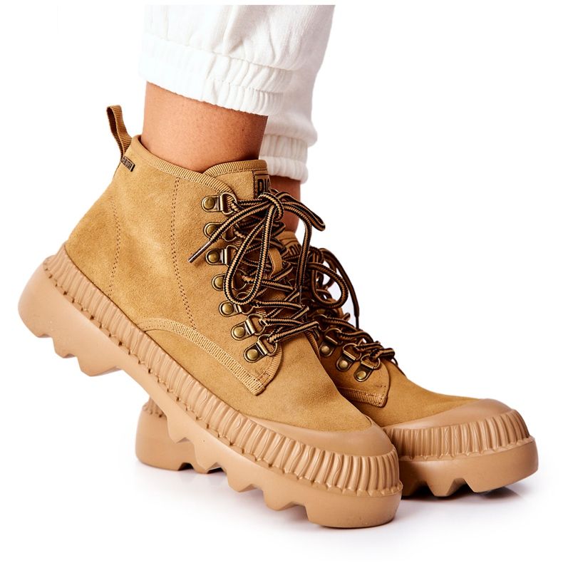 Cizme Trappers din piele Big Star II274366 Camel maro Cizme Trappers din piele Big Star II274366 Camel maro