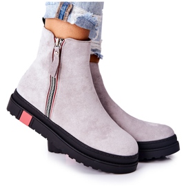 PS1 Cizme din piele de căprioară Jodhpur pe platforma Grey Nessa gri PS1 Cizme din piele de căprioară Jodhpur pe platforma Grey Nessa gri
