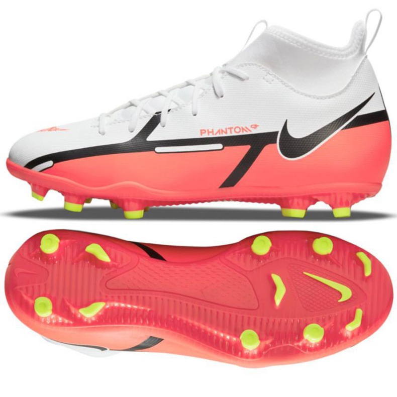 Pantof de fotbal Nike Phantom GT2 Club Dynamic Fit FG / MG Jr DC0822 167 multicolor alb Pantof de fotbal Nike Phantom GT2 Club Dynamic Fit FG / MG Jr DC0822 167 multicolor alb