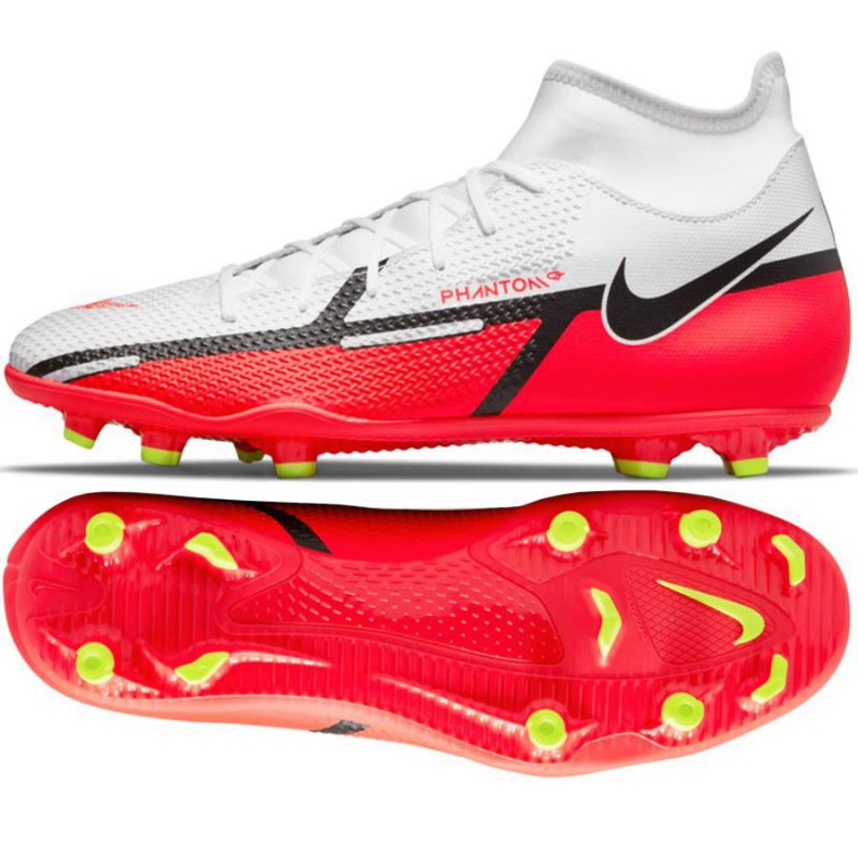 Pantof de fotbal Nike Phantom GT2 Club Dynamic Fit FG / MG M DC0819 167 galben, alb, multicolor alb