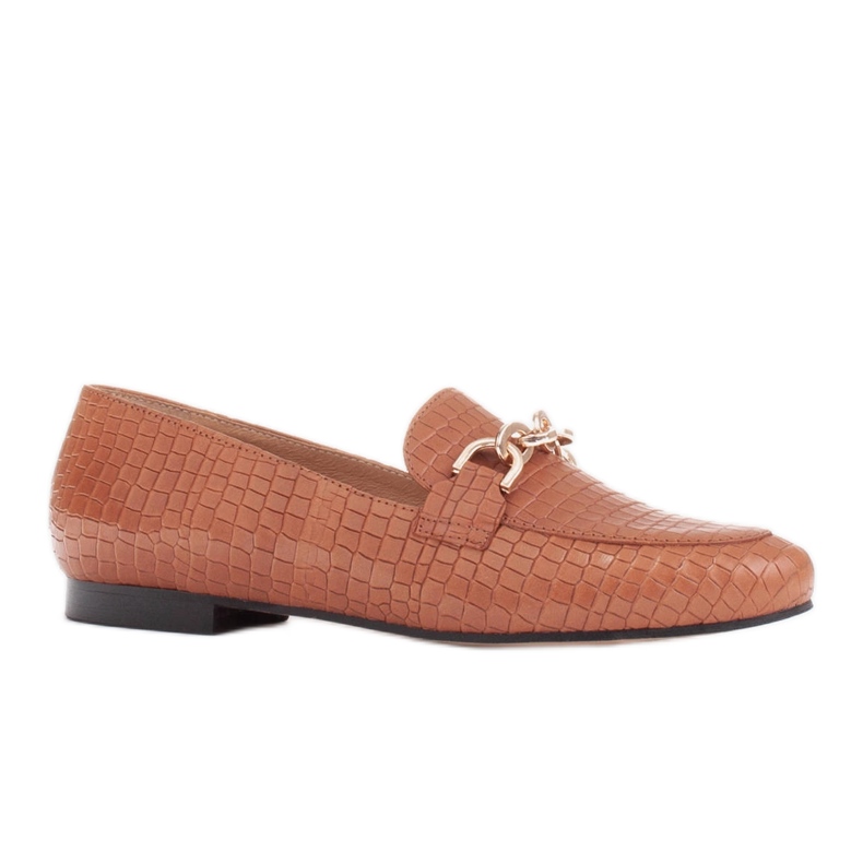 Marco Shoes Balerine cu lanț de aur maro