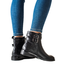 Goodin Cizme negre cu catarame negru Goodin Cizme negre cu catarame negru