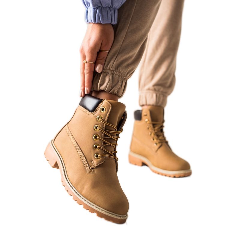 Diamantique Trappers Brown clasic maro galben Diamantique Trappers Brown clasic maro galben