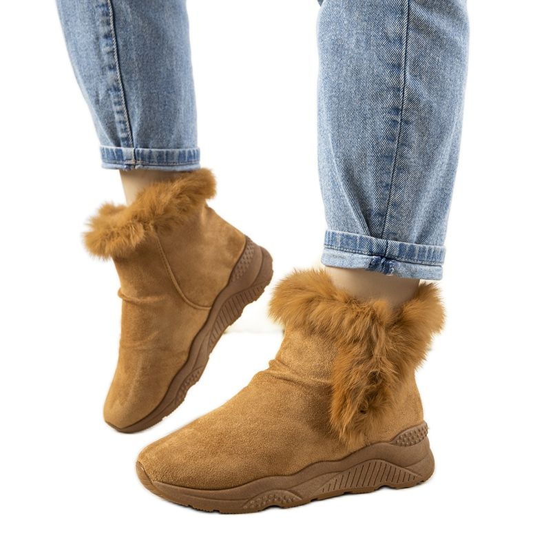 Ghete de zăpadă cămilă Madrigal cu blană maro Ghete de zăpadă cămilă Madrigal cu blană maro