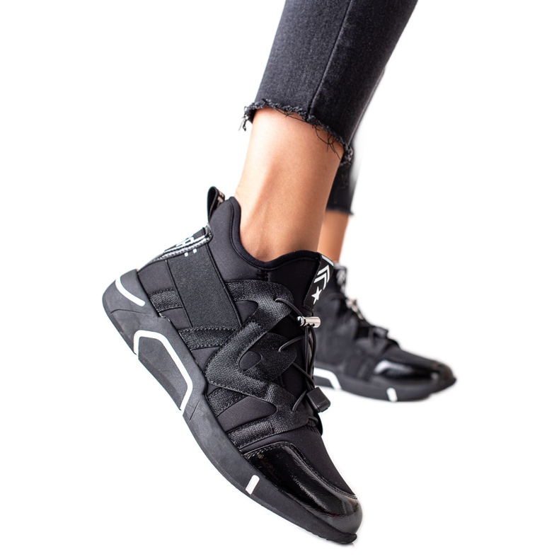 Pantofi sport VINCEZA Slip-On negru