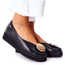 Pantofi de balerină pe platformă Maciejka Negru 5315B-01
