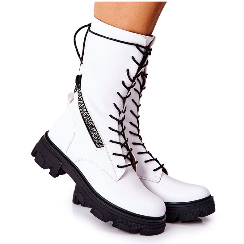 Cizme Glany Sergio Leone TR747 Alb