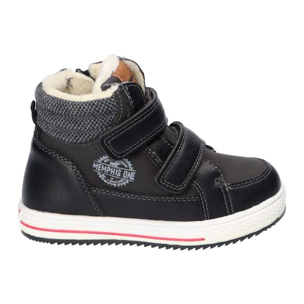 American Club XD24 / 21 Pantofi sport negri calzi cu blană negru