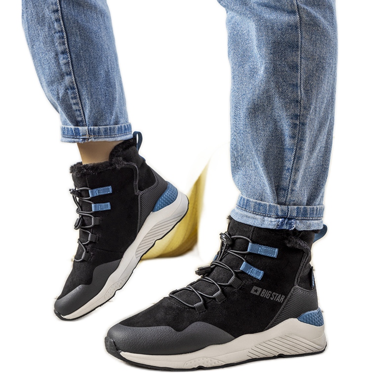 Cizme de zăpadă negre și elegante de la Big Star pentru femei de la Cotto negru