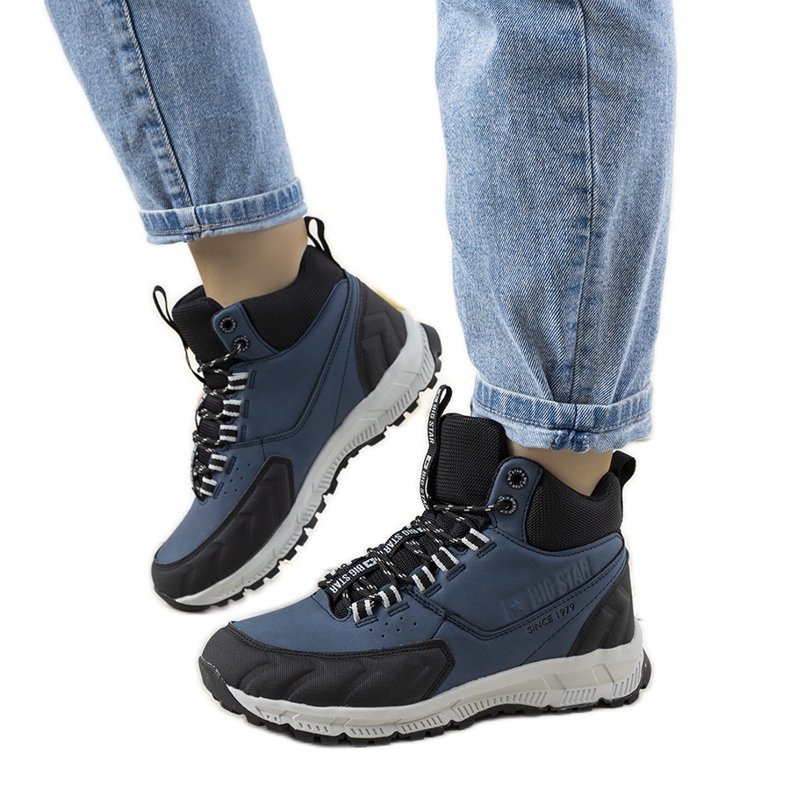 Pantofi de trekking Big Star Ivanna bleumarin negru