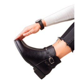 Goodin Ghete negre cu pietre de stras negru Goodin Ghete negre cu pietre de stras negru