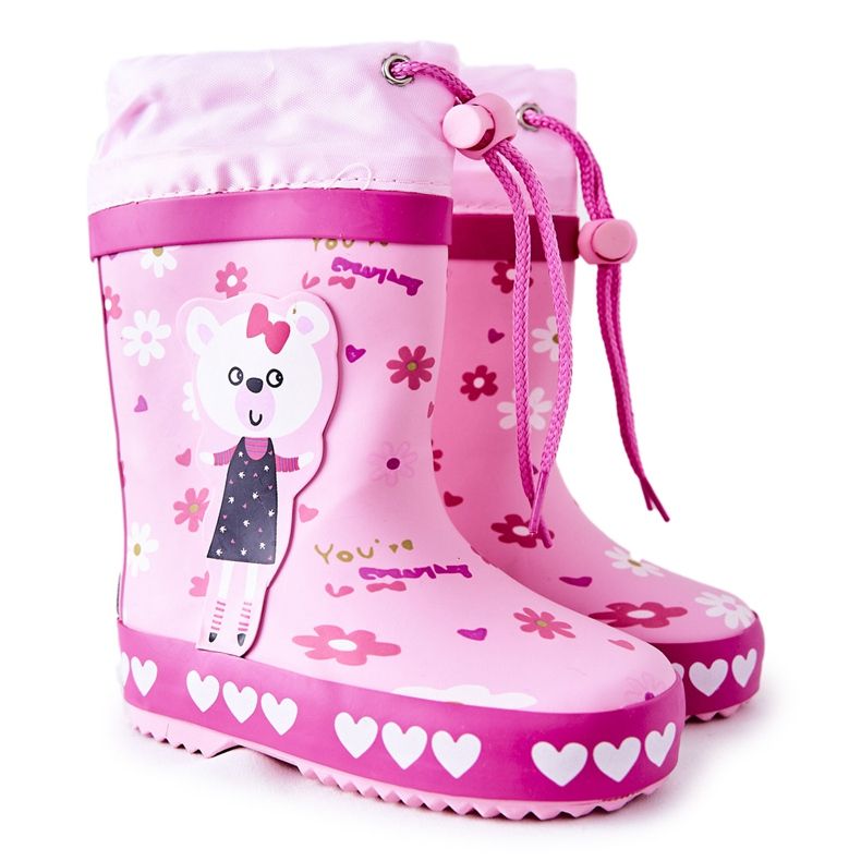 Copii din cauciuc roz Galoshes Ursul lui Zinstina