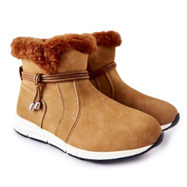 Cizme de zăpadă pentru copii Big Star BB374058BS Camel maro Cizme de zăpadă pentru copii Big Star BB374058BS Camel maro