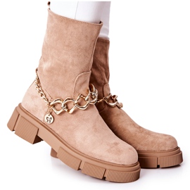 FB2 Cizme din piele de căprioară Lucrători Bej Hellio FB2 Cizme din piele de căprioară Lucrători Bej Hellio