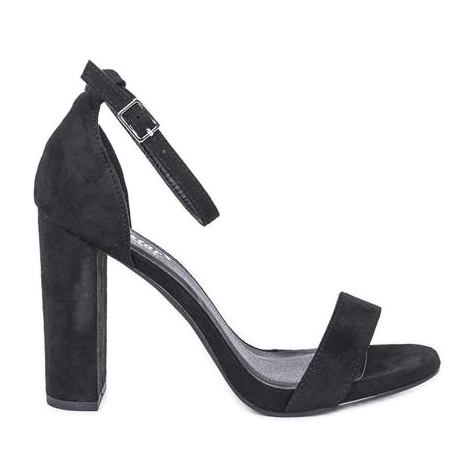 Sandale cu toc înalt negru de la Beth
