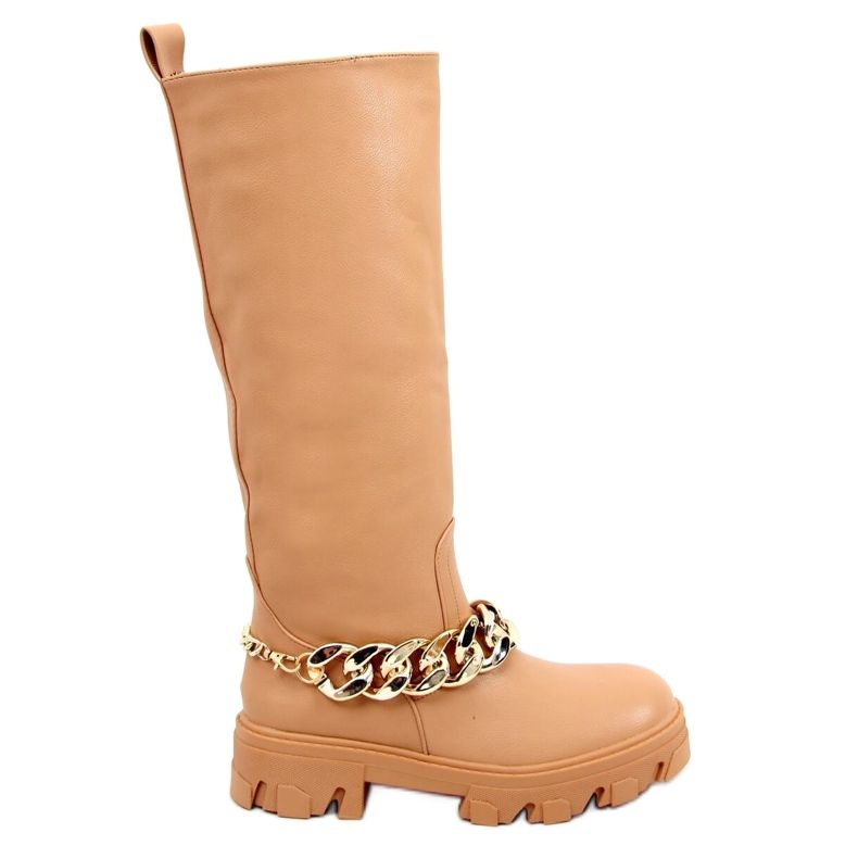 Iulie Cizme de cămilă cu lanț maro