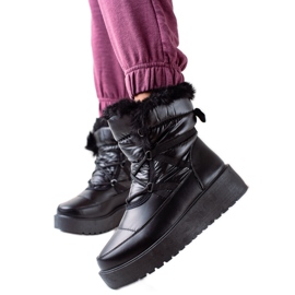 S. BARSKI Czarne Śniegowce S.BARSKI negru