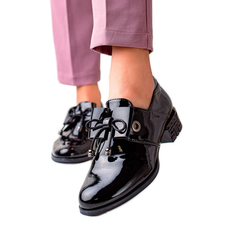 Pantofi negri eleganți de la Sergio Leone negru