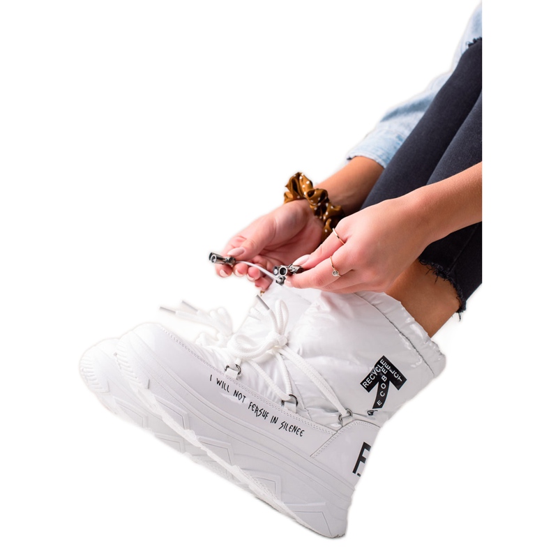 Cizme de zăpadă VINCEZA sclipitoare alb Cizme de zăpadă VINCEZA sclipitoare alb