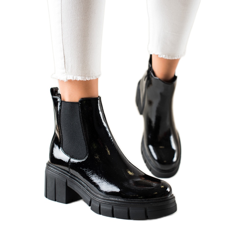 Filippo Cizme de modă lăcuite negru Filippo Cizme de modă lăcuite negru