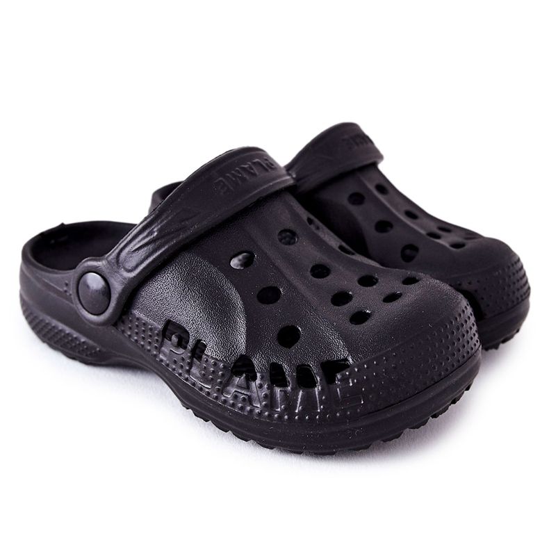 Flameshoes Papuci de casă Black Kroks pentru copii negru